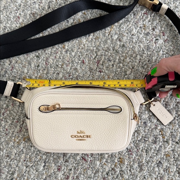 Coach Ivory Belt Bag with Black Strap - Picture 6 of 9